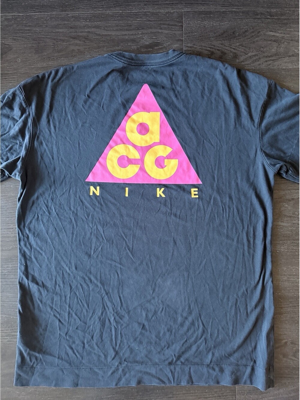 Nike ACG "Black Hot Punch" Oversized Triangle Logo Tee - Size XL